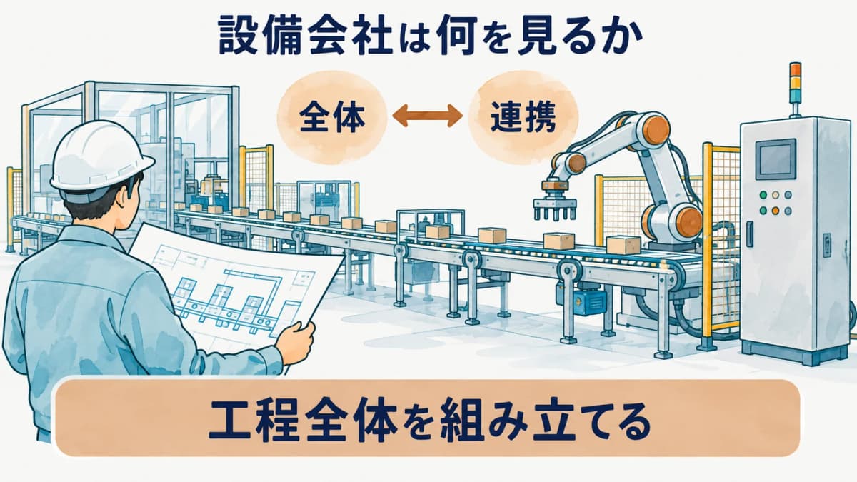 FA設備の機器と工程を示す図
