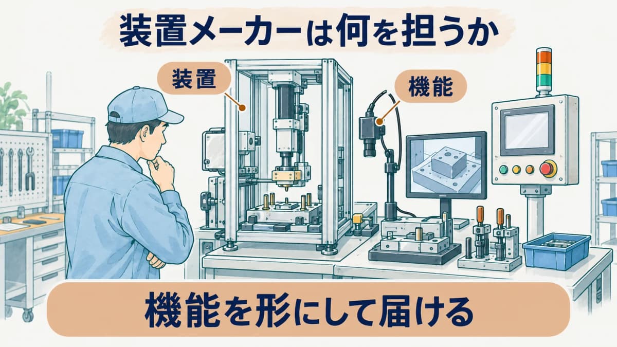 機器と設備構成を分けて示す図