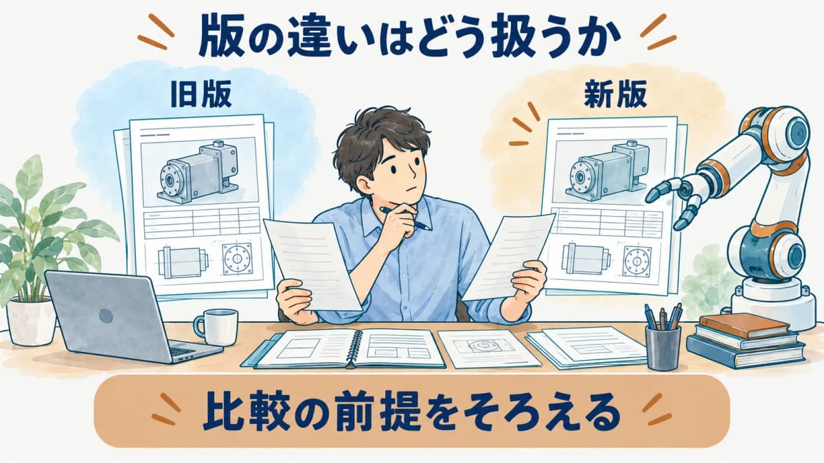 規格番号、部、版年を分ける図