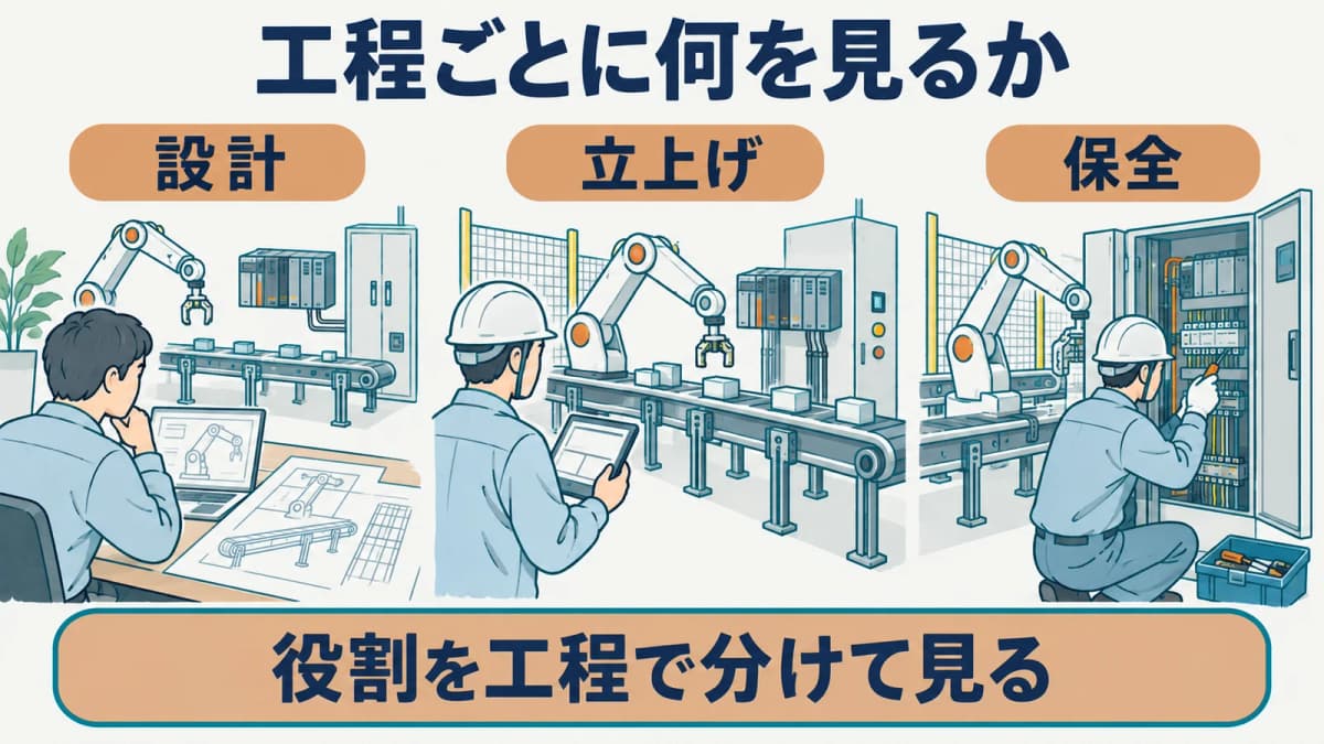 設備の統計と工程の役割を分けて考える図