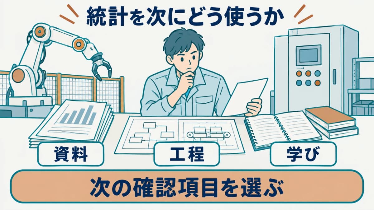 統計から次に調べる工程を選ぶ図