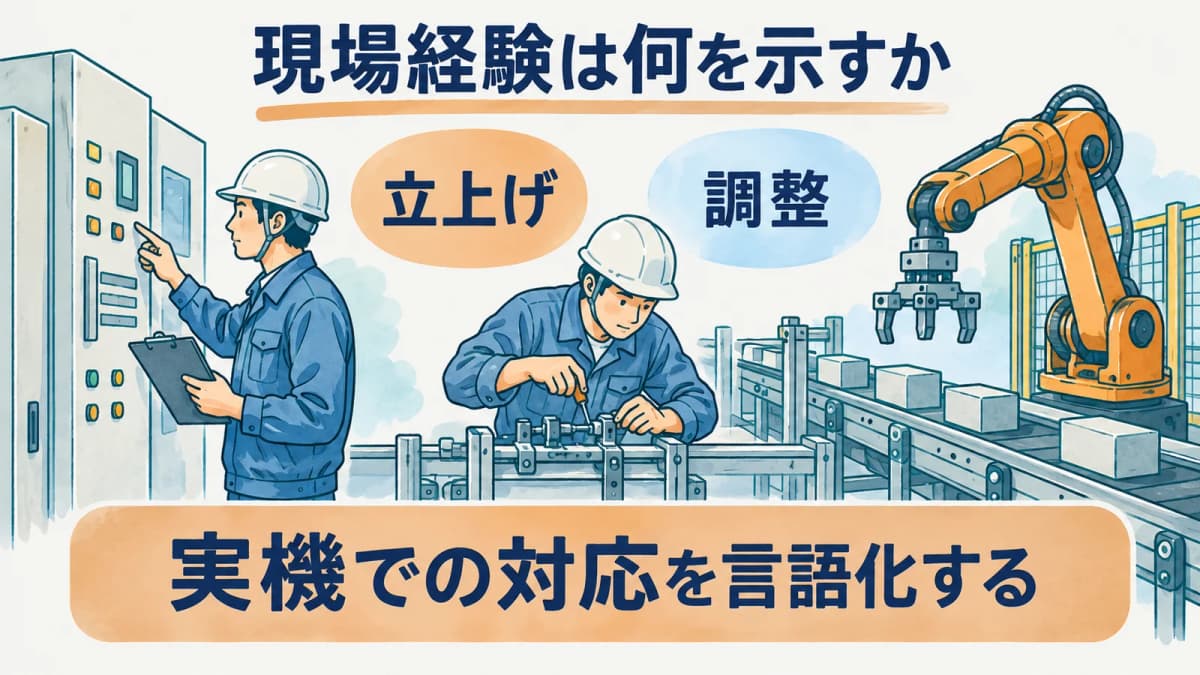 立上げと調整の現場経験を言語化する図